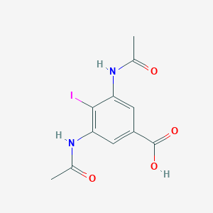 molecular formula C11H11IN2O4 B12557142 3,5-Diacetamido-4-iodobenzoic acid CAS No. 189514-07-6