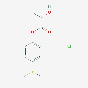molecular formula C11H15ClO3S B12557157 {4-[(2-Hydroxypropanoyl)oxy]phenyl}(dimethyl)sulfanium chloride CAS No. 143111-31-3
