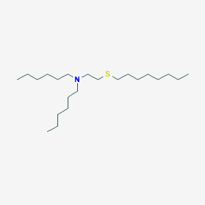 molecular formula C22H47NS B12557162 N-Hexyl-N-[2-(octylsulfanyl)ethyl]hexan-1-amine CAS No. 144333-88-0