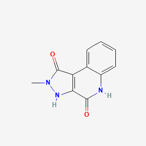 molecular formula C11H9N3O2 B12557174 1H-Pyrazolo[3,4-c]quinoline-1,4(2H)-dione, 3,5-dihydro-2-methyl- CAS No. 142598-50-3