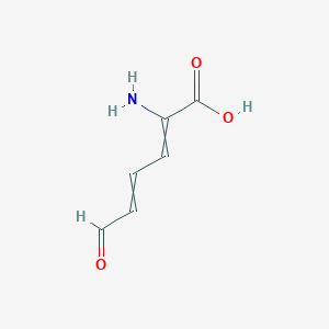 molecular formula C6H7NO3 B12557177 2-Amino-6-oxohexa-2,4-dienoic acid CAS No. 150994-59-5