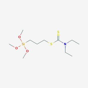 molecular formula C11H25NO3S2Si B12557216 3-(Trimethoxysilyl)propyl diethylcarbamodithioate CAS No. 143673-96-5