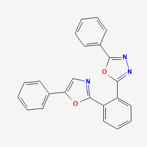 molecular formula C23H15N3O2 B12557228 2-Phenyl-5-[2-(5-phenyl-1,3-oxazol-2-yl)phenyl]-1,3,4-oxadiazole CAS No. 159977-33-0