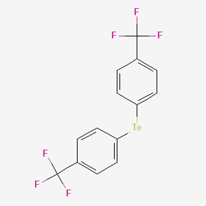 molecular formula C14H8F6Te B12557245 Benzene, 1,1'-tellurobis[4-(trifluoromethyl)- CAS No. 144381-98-6