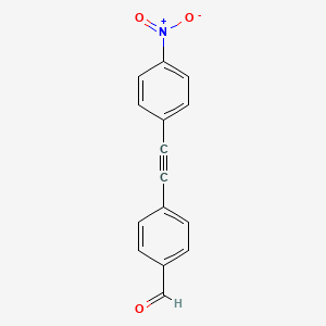molecular formula C15H9NO3 B12557295 4-[(4-Nitrophenyl)ethynyl]benzaldehyde CAS No. 171297-03-3