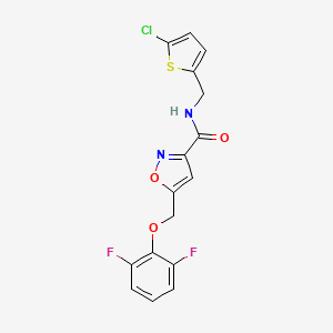 N-[(5-chloro-2-thiophenyl)methyl]-5-[(2,6-difluorophenoxy)methyl]-3-isoxazolecarboxamide