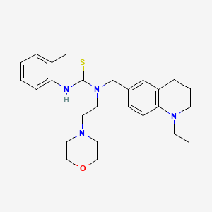 1-[(1-ethyl-3,4-dihydro-2H-quinolin-6-yl)methyl]-3-(2-methylphenyl)-1-[2-(4-morpholinyl)ethyl]thiourea