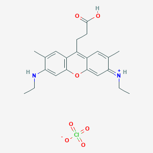 N-[9-(2-carboxyethyl)-6-(ethylamino)-2,7-dimethyl-3H-xanthen-3-ylidene]ethanaminium perchlorate