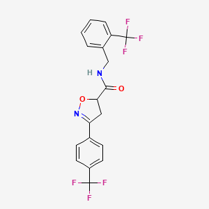 3-[4-(trifluoromethyl)phenyl]-N-[[2-(trifluoromethyl)phenyl]methyl]-4,5-dihydroisoxazole-5-carboxamide