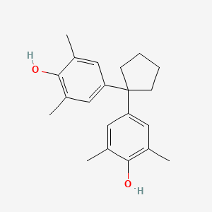 molecular formula C21H26O2 B12557673 Phenol, 4,4'-cyclopentylidenebis[2,6-dimethyl- CAS No. 156749-76-7