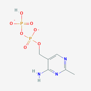 molecular formula C6H9N3O7P2-2 B1255780 4-Amino-5-hydroxymethyl-2-methylpyrimidine pyrophosphate 