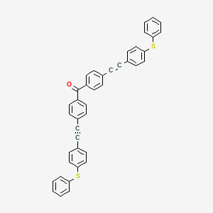 molecular formula C41H26OS2 B12557803 Methanone, bis[4-[[4-(phenylthio)phenyl]ethynyl]phenyl]- CAS No. 182196-68-5