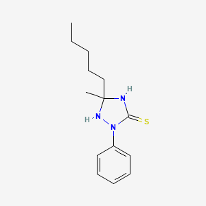5-Methyl-5-pentyl-2-phenyl-1,2,4-triazolidine-3-thione
