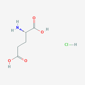 molecular formula C5H9NO4.ClH<br>C5H10ClNO4 B125579 Glutamic Acid Hydrochloride CAS No. 138-15-8
