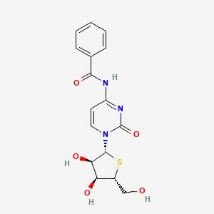 molecular formula C16H17N3O5S B12558089 Cytidine, N-benzoyl-4'-thio- CAS No. 159981-07-4