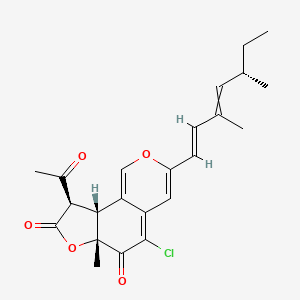 (6aR,9R,9aR)-9-acetyl-5-chloro-3-[(1E,5S)-3,5-dimethylhepta-1,3-dienyl]-6a-methyl-9,9a-dihydrofuro[2,3-h]isochromene-6,8-dione
