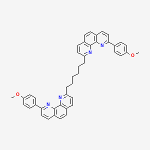 molecular formula C44H38N4O2 B12558123 2,2'-(Hexane-1,6-diyl)bis[9-(4-methoxyphenyl)-1,10-phenanthroline] CAS No. 142942-24-3