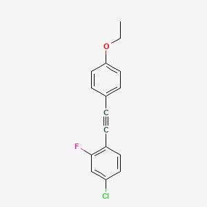 molecular formula C16H12ClFO B12558137 4-Chloro-1-[(4-ethoxyphenyl)ethynyl]-2-fluorobenzene CAS No. 193758-74-6