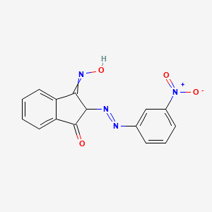 molecular formula C15H10N4O4 B12558175 3-(Hydroxyimino)-2-[(E)-(3-nitrophenyl)diazenyl]-2,3-dihydro-1H-inden-1-one CAS No. 181359-63-7
