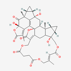 molecular formula C39H40O14 B1255818 chlorahololide B 