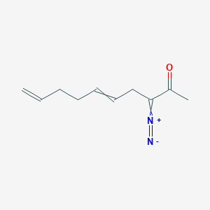 molecular formula C10H14N2O B12558269 3-Diazoniodeca-2,5,9-trien-2-olate CAS No. 185435-08-9