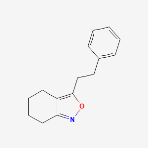 molecular formula C15H17NO B12558292 3-(2-Phenylethyl)-4,5,6,7-tetrahydro-2,1-benzoxazole CAS No. 160193-46-4