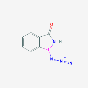 molecular formula C7H5IN4O B12558386 3H-1,2-Benziodazol-3-one, 1-azido-1,2-dihydro- CAS No. 193882-93-8