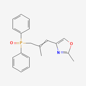 molecular formula C20H20NO2P B12558388 4-[3-(Diphenylphosphoryl)-2-methylprop-1-en-1-yl]-2-methyl-1,3-oxazole CAS No. 147438-64-0