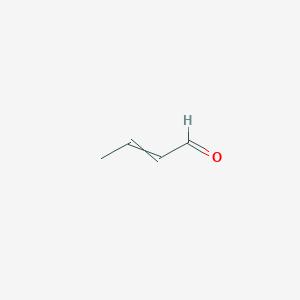 molecular formula C4H6O<br>CH3CH=CHCHO<br>C4H6O B125584 Crotonaldehyde CAS No. 4170-30-3