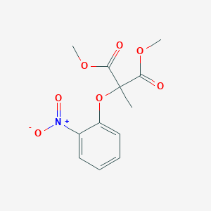 molecular formula C12H13NO7 B12558516 Dimethyl methyl(2-nitrophenoxy)propanedioate CAS No. 188407-69-4