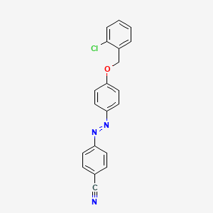 molecular formula C20H14ClN3O B12558577 Benzonitrile, 4-[[4-[(2-chlorophenyl)methoxy]phenyl]azo]- CAS No. 188677-14-7
