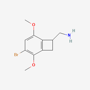 molecular formula C11H14BrNO2 B1255862 (3-Bromo-2,5-dimethoxy-7-bicyclo[4.2.0]octa-1(6),2,4-trienyl)methanamine 