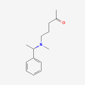 molecular formula C14H21NO B12558740 5-{Methyl[(1S)-1-phenylethyl]amino}pentan-2-one CAS No. 189807-10-1