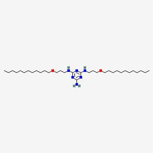 molecular formula C33H66N6O2 B12558816 N~2~,N~4~-Bis[3-(dodecyloxy)propyl]-1,3,5-triazine-2,4,6-triamine CAS No. 147412-64-4