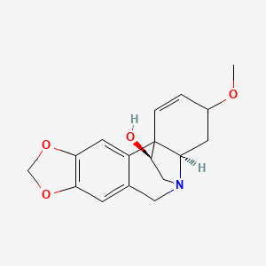 molecular formula C17H19NO4 B1255889 (13R,18S)-15-methoxy-5,7-dioxa-12-azapentacyclo[10.5.2.01,13.02,10.04,8]nonadeca-2,4(8),9,16-tetraen-18-ol 