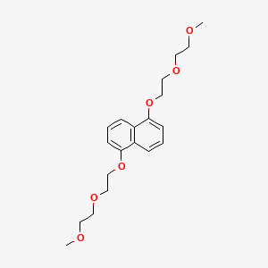 molecular formula C20H28O6 B12558900 Naphthalene, 1,5-bis[2-(2-methoxyethoxy)ethoxy]- CAS No. 185410-69-9