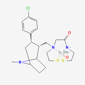 molecular formula C21H29ClN3O2S2Tc-3 B1255896 99mTc-NC100697 