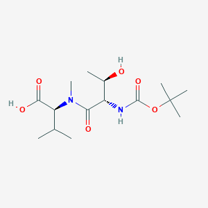 molecular formula C15H28N2O6 B12558988 N-(tert-Butoxycarbonyl)-L-threonyl-N-methyl-L-valine CAS No. 174224-64-7