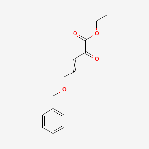 molecular formula C14H16O4 B12559014 Ethyl 5-(benzyloxy)-2-oxopent-3-enoate CAS No. 145826-89-7