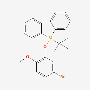 molecular formula C23H25BrO2Si B12559015 (5-Bromo-2-methoxyphenoxy)(tert-butyl)diphenylsilane CAS No. 143702-40-3