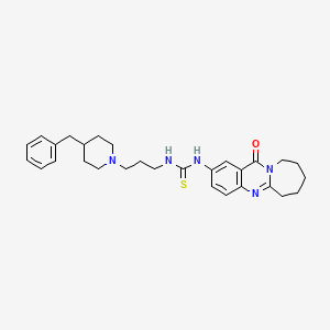 1-(12-oxo-7,8,9,10-tetrahydro-6H-azepino[2,1-b]quinazolin-2-yl)-3-[3-[4-(phenylmethyl)-1-piperidinyl]propyl]thiourea