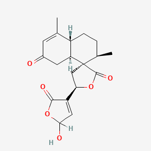 (4aR,5'R,7R,8R,8aS)-5'-(2-hydroxy-5-oxo-2H-furan-4-yl)-4,7-dimethylspiro[1,4a,5,6,7,8a-hexahydronaphthalene-8,3'-oxolane]-2,2'-dione