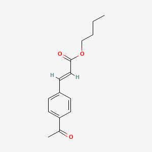 molecular formula C15H18O3 B12559109 (E)-3-(4-Acetyl-phenyl)-acrylic acid butyl ester 