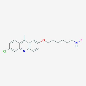 molecular formula C20H22ClFN2O B12559298 N-{6-[(6-Chloro-9-methylacridin-2-yl)oxy]hexyl}hypofluorous amide CAS No. 185963-42-2