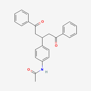 molecular formula C25H23NO3 B12559308 N-[4-(1,5-Dioxo-1,5-diphenylpentan-3-yl)phenyl]acetamide CAS No. 144841-62-3