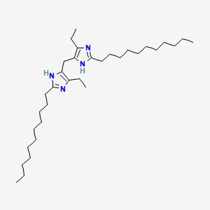 molecular formula C33H60N4 B12559348 5,5'-Methylenebis(4-ethyl-2-undecyl-1H-imidazole) CAS No. 142715-08-0