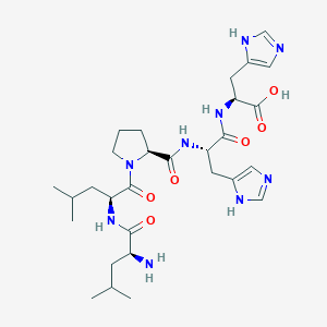 molecular formula C29H45N9O6 B12559423 L-Leucyl-L-leucyl-L-prolyl-L-histidyl-L-histidine CAS No. 179119-75-6