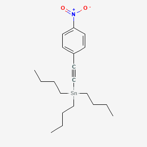 molecular formula C20H31NO2Sn B12559450 Tributyl[(4-nitrophenyl)ethynyl]stannane CAS No. 184951-30-2