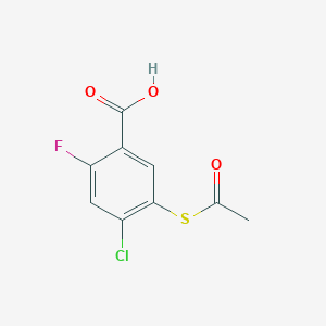 molecular formula C9H6ClFO3S B12559457 5-(Acetylsulfanyl)-4-chloro-2-fluorobenzoic acid CAS No. 179735-26-3