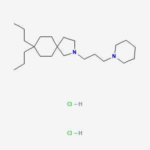 molecular formula C23H46Cl2N2 B1255958 2-[3-(1-Piperidinyl)propyl]-8,8-dipropyl-2-azaspiro[4.5]decane dihydrochloride 